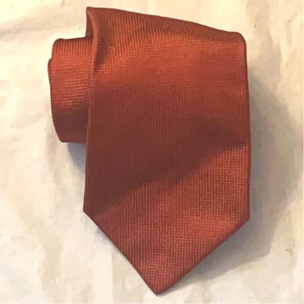 Zadi Andrew's Ties Orange/Brown Silk Made in Italy Necktie